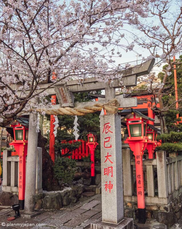 Shinbashi-dori street, Gion Kyoto cherry blossom Japan