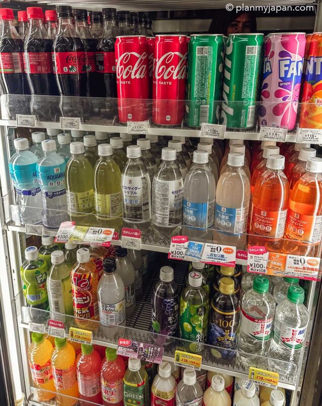 7-Eleven Stores in Japan fizzy soda soft drinks