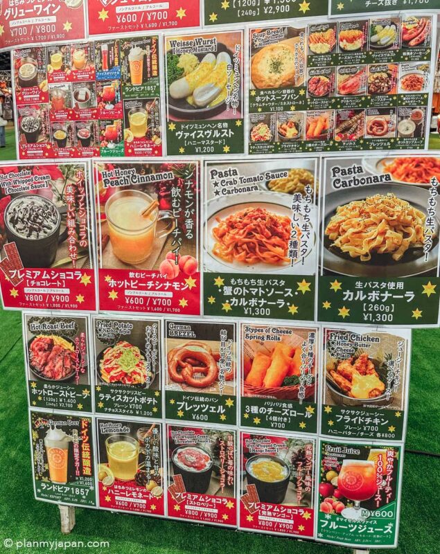 Tokyo Christmas Market 2024 - Meiji Jingu Gaien food